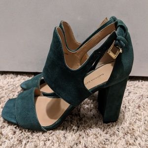 Banana Republic Green Leather Heels Sandals Size 6